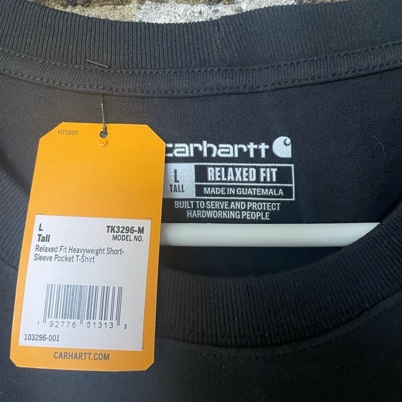 NWT Carhartt Men's Tall Relaxed Fit Heavyweight Short-Sleeve Pocket T-Shirt Sz L - Picture 4 of 5
